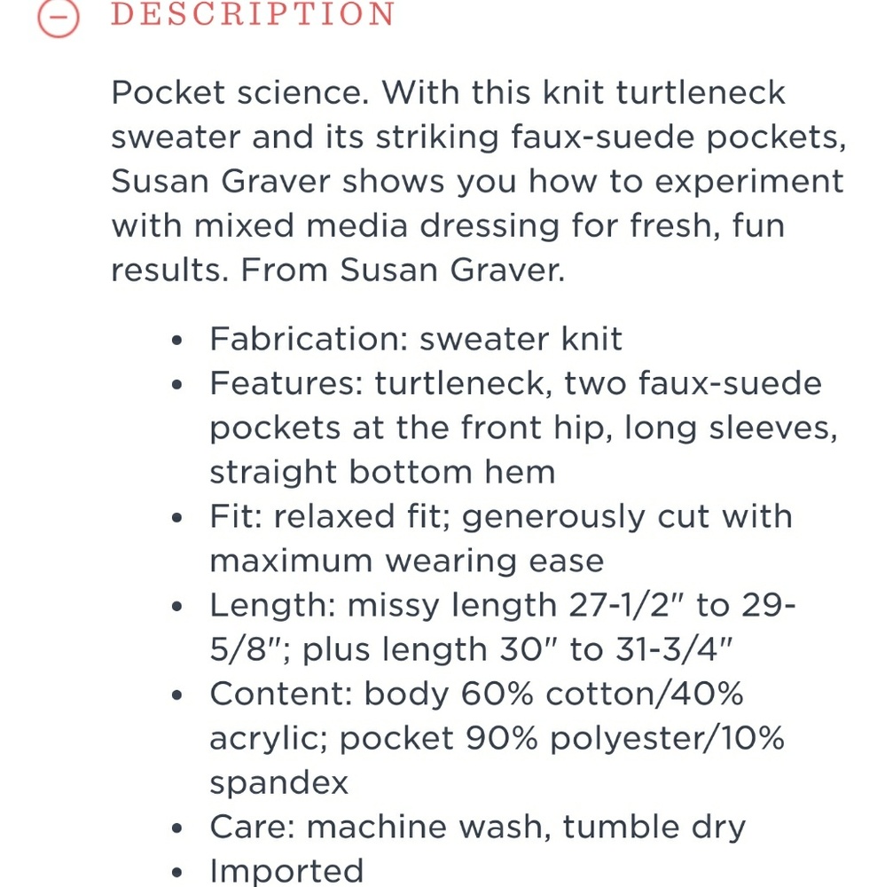 ⭐Susan Graver Turtleneck Sweater⭐ - Picture 8 of 8